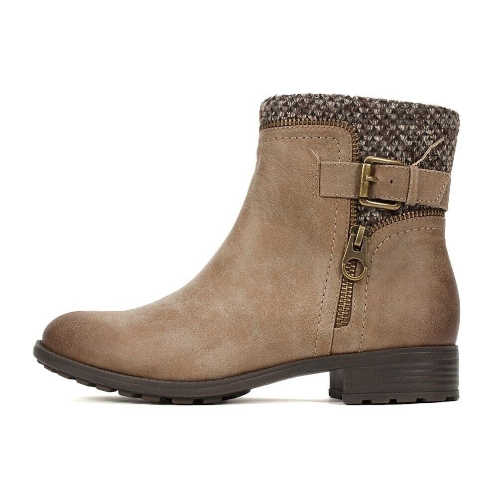 White Mountain Suede Randolph Zip Up Ankle Booties